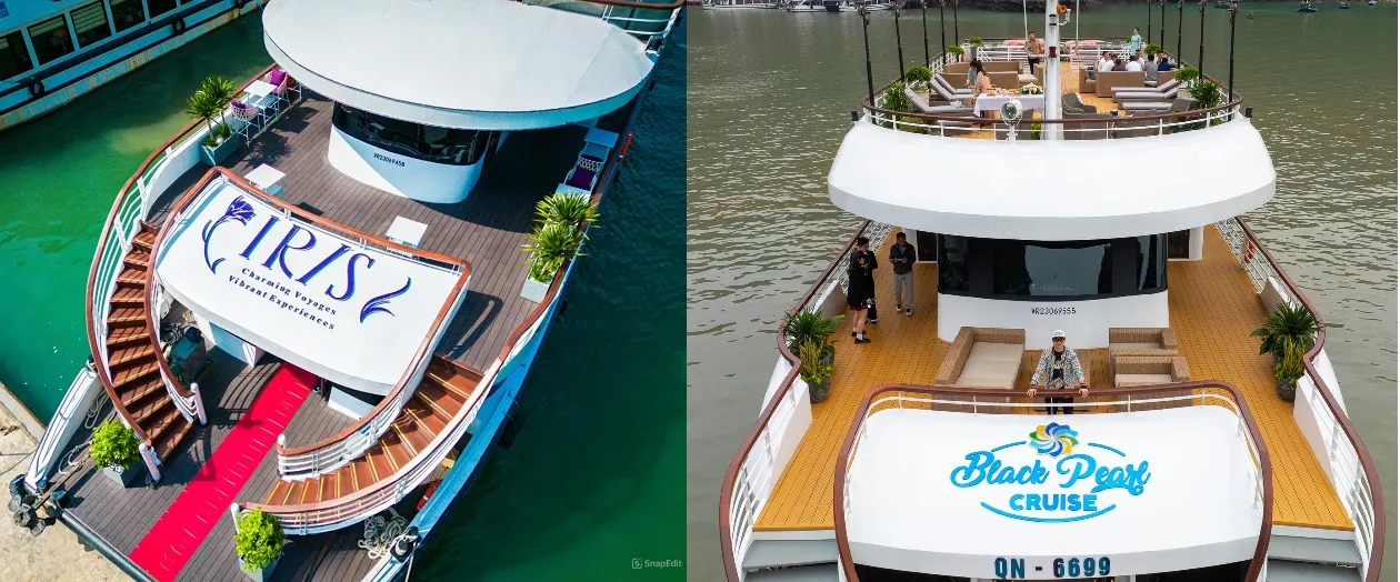Halong Bay Cruise Tour 23 99-Seat Luxury Modern Catamaran featuring a twin-deck steel hull design