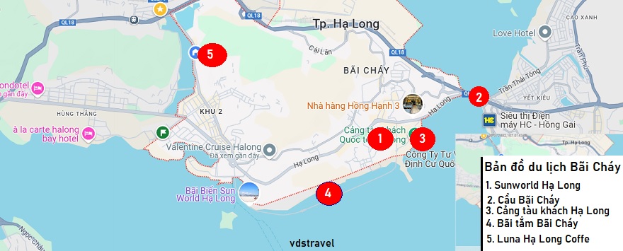 Bai Chay Tourist Map