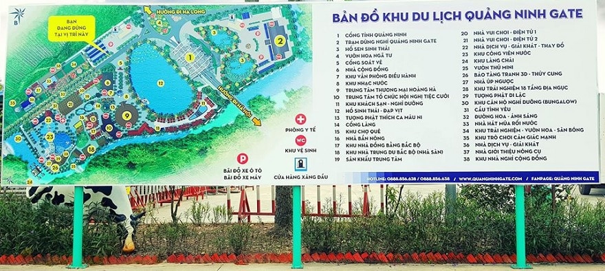 Map of Quang Ninh Gate tourist area