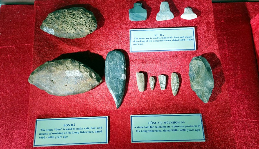 Ancient Vietnamese tools found in the caves of Ha Long Bay