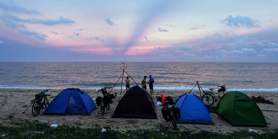 Camping on the island is an exciting experience