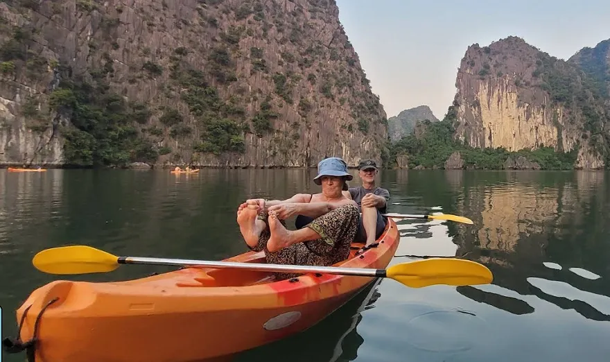 Kayaking in Ha Long Bay