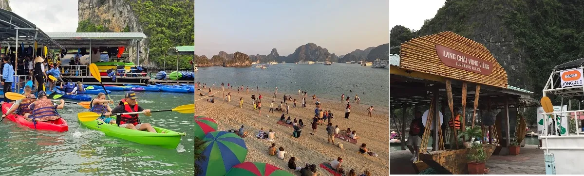 Kayaking, swimming, or visiting traditional fishing villages in Ha Long Bay are among the most exciting experiences.