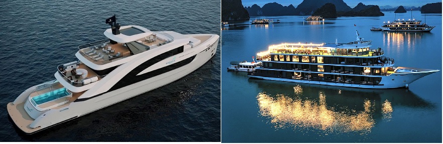 Saquila Yacht (left) and Doris Cruise (right)