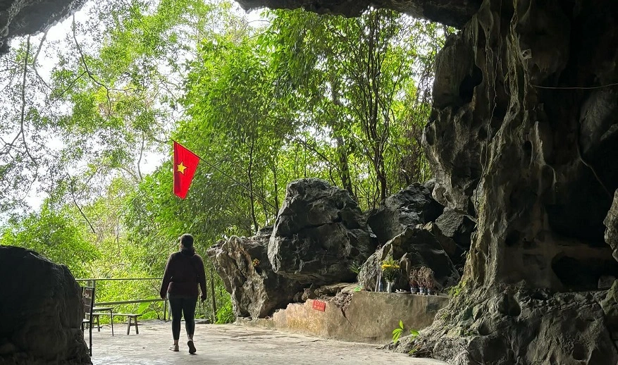 The entrance to the Army Hospital Cave retains its pristine appearance amidst wild mountain forests and stalactite formations