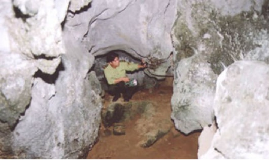 Archaeological site at Soi Nhu cave