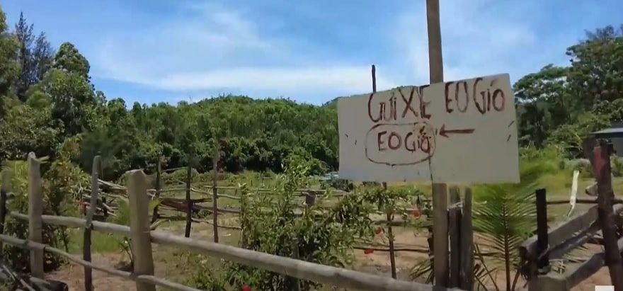 Parking area at the foot of the mountain