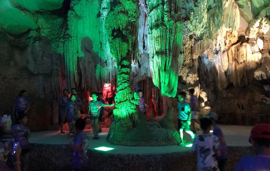 Long Van Cave is renowned for its magical, glittering stalactite formations.