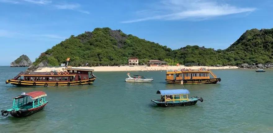 Visitors can travel to Monkey Island by boat