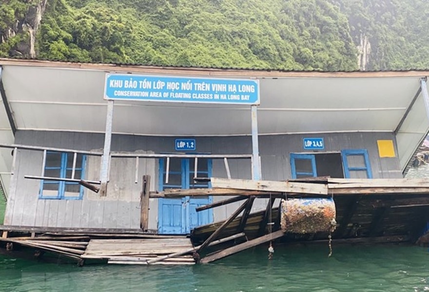 The Vung Vieng floating school conservation area has degraded