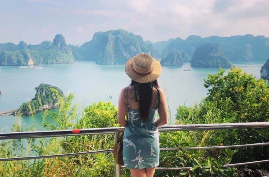 The majestic panorama of Ha Long Bay from the summit of Titop Island