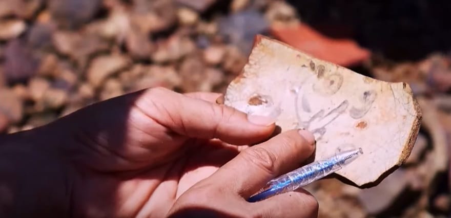 Vietnamese ceramic and porcelain fragments on Cong Tay Island