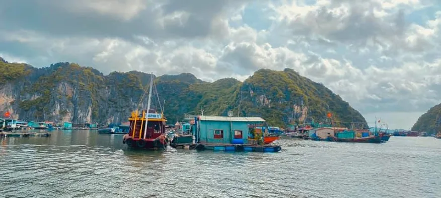 Small yet colorful wooden houses in Cai Beo