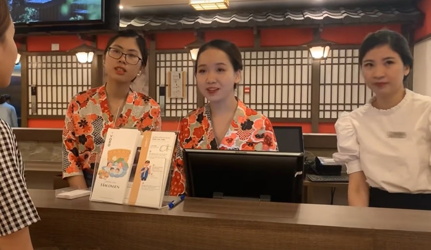 Ticket Counter at Yoko Onsen Quang Hanh