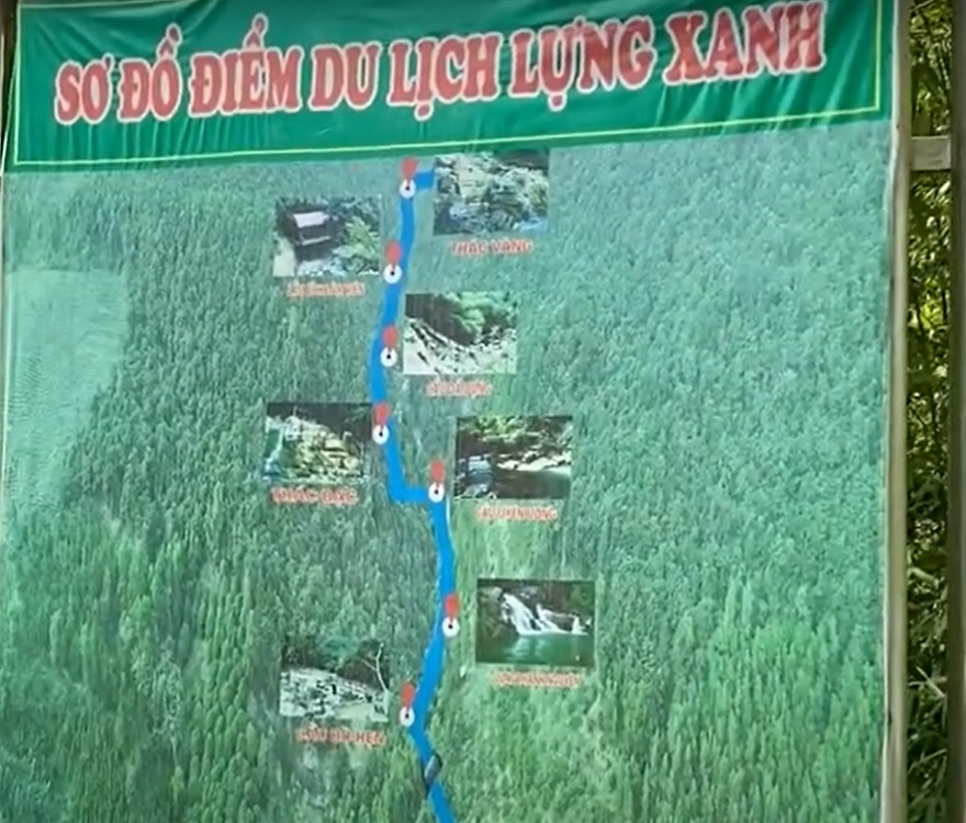 Tourist Map of Lung Xanh