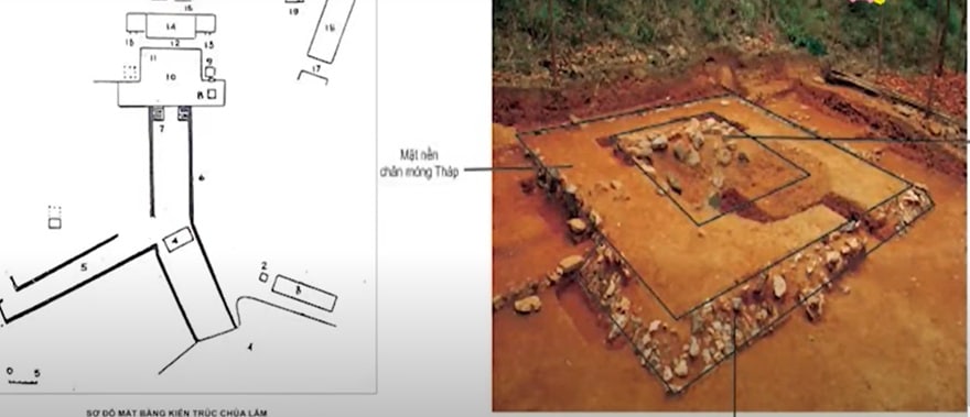 Architectural floor plan of Lam Pagoda