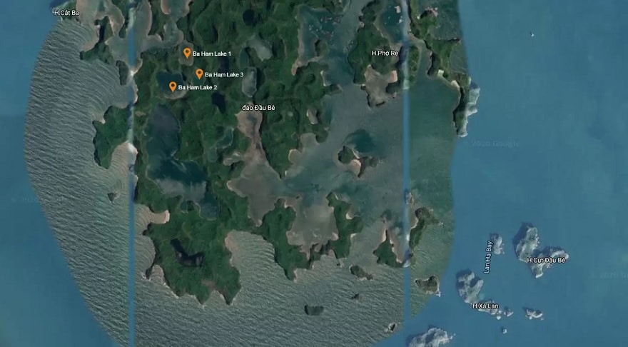 Location of Ba Ham Lake