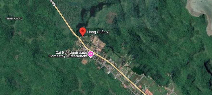 Location of Army Hospital Cave on Google Maps