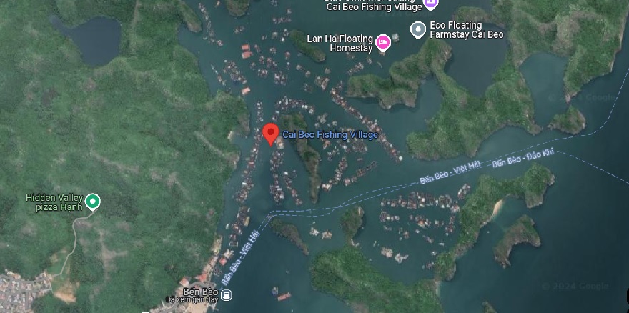 Location of Cai Beo Fishing Village on Google Map