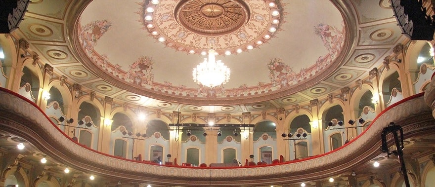 The auditorium dome at the theater