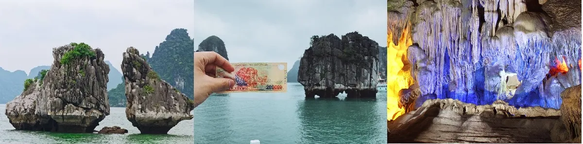 Typical attractions if visitors choose the Halong Bay Route 1 sightseeing boat