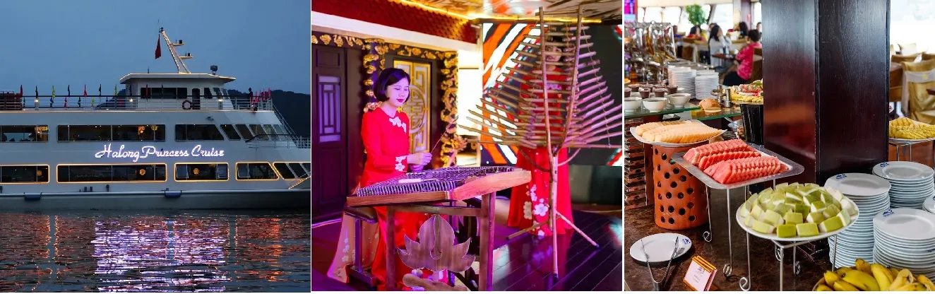 Princess Day Cruise is a pioneering vessel in the Halong Bay dinner restaurant cruise sector