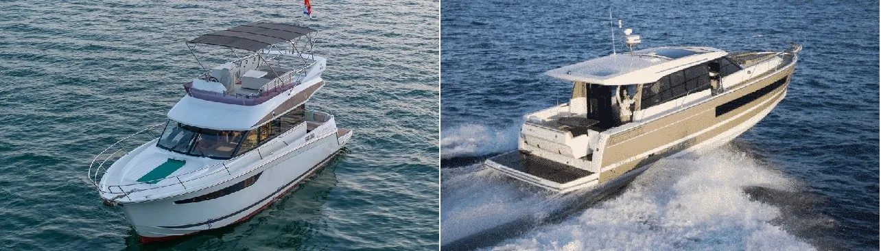 Jeanneau Velasco 43F and Jeanneau NC14 yachts