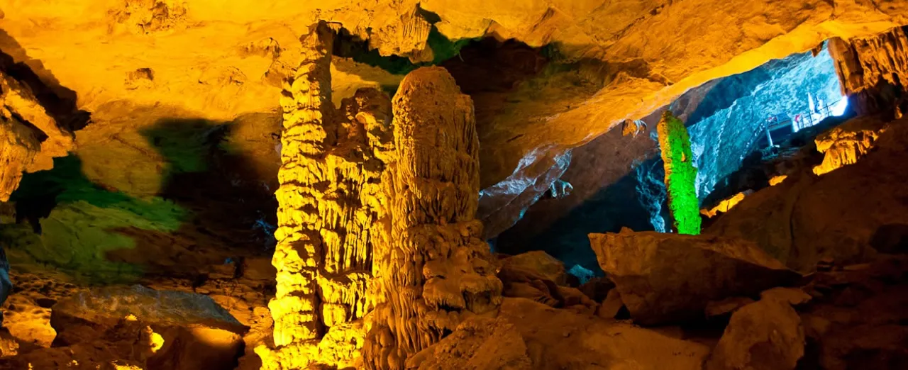 Sung Sot Cave is one of the standout destinations on the 6-hour Halong Bay tour