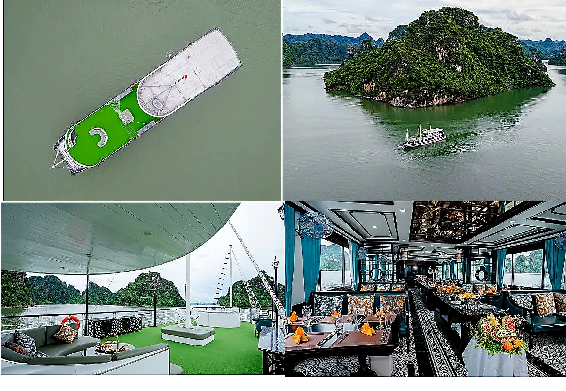 48-seat Halong Bay day cruise boat for Route 1 (4 hours)